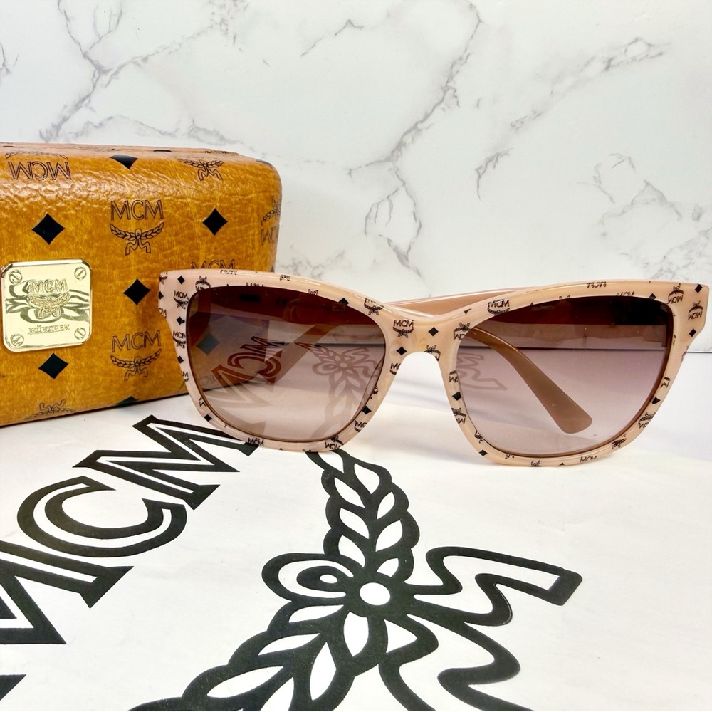 MCM Nude Logo Square Sunglasses